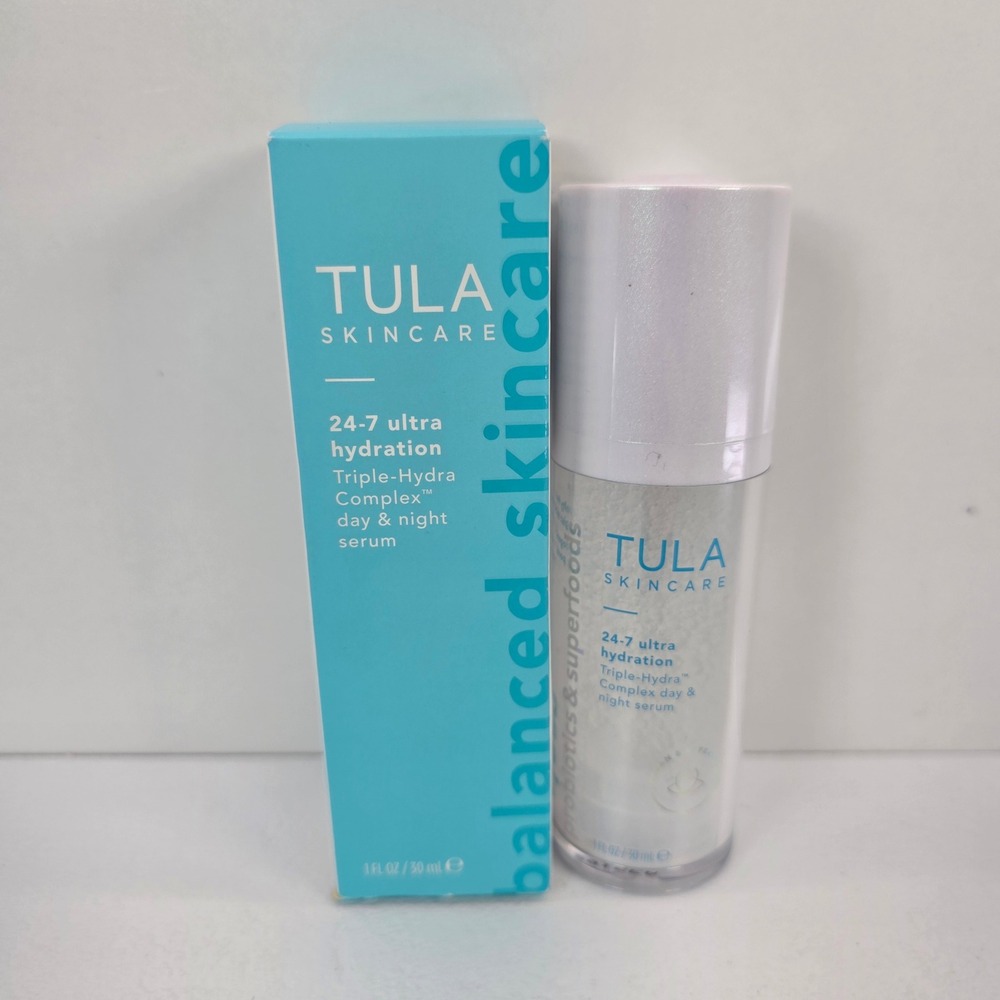 Tula‎ Skincare 24-7 Ultra Hydration Triple-Hydra Complex Day Night Serum 1oz NEW
